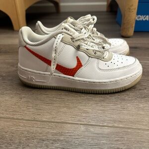 Nike Cream and Orange Sneakers